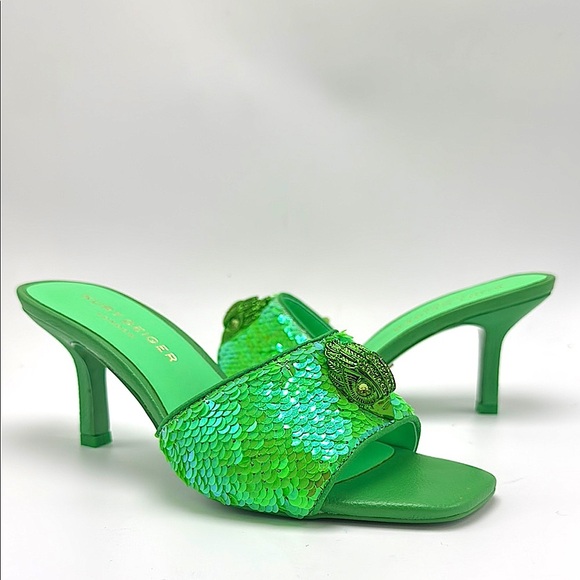 Kurt Geiger lime green sequin heels size 8.5 (39) - Picture 1 of 5